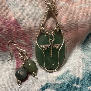 Jade Dragonfly Set